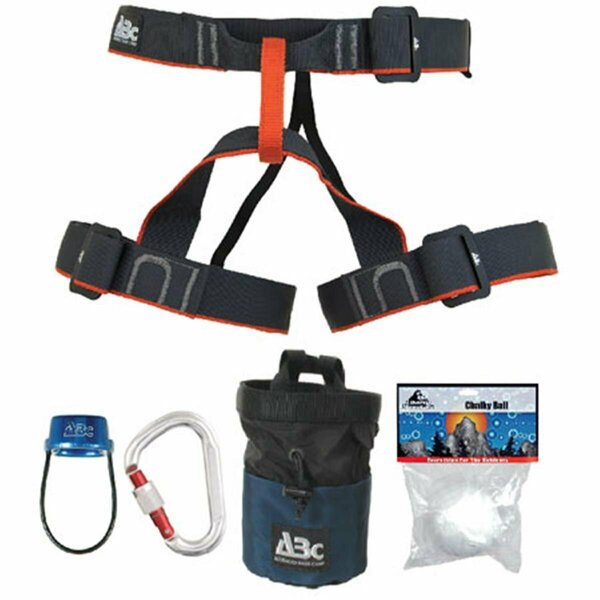 Dr. Pet Advanced Base Camp Beginners Rock Climbing Kit, Guide Harness Belay Device Carabiner Chalk Bag DR3287728